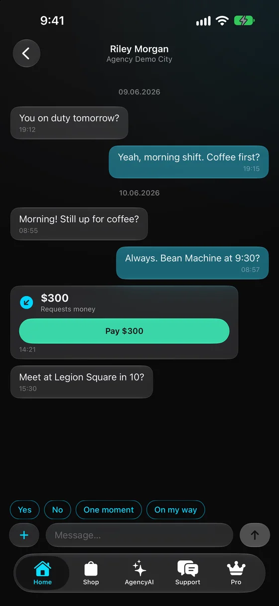 Screenshot of Agency Companion 2